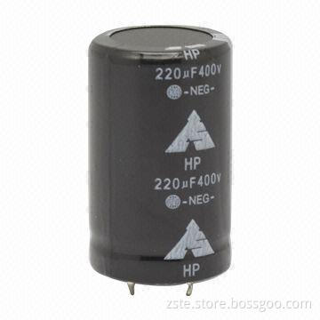 Snap-in E-cap/Aluminum Electrolytic Capacitor, 2,000 Hours Load Lifespan